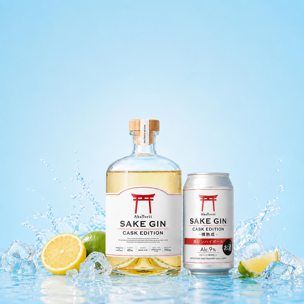 赤鳥居 SAKE GIN CASK EDITION 700ml (缶2本付き)(GIN-4/化粧箱入り)