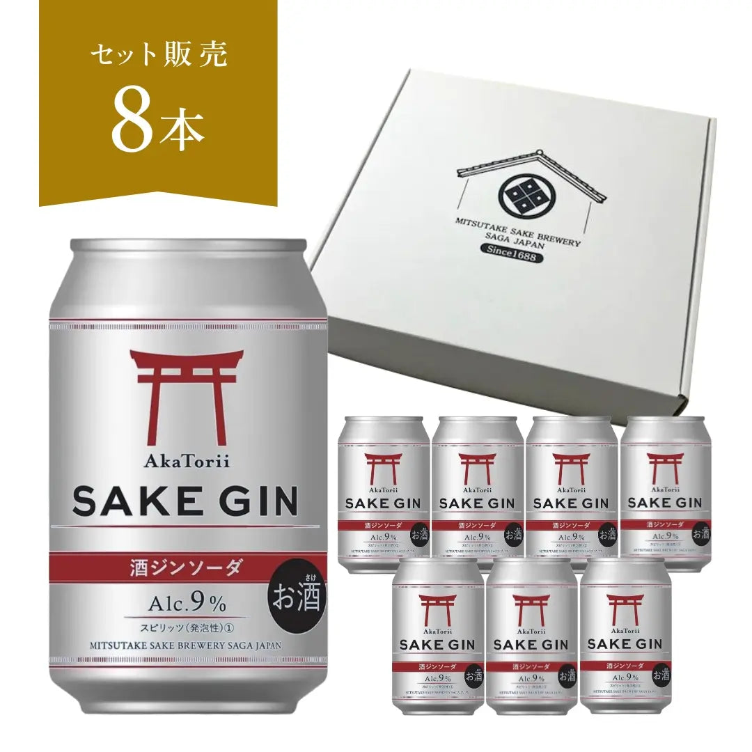 赤鳥居 酒ジンソーダ缶 350ml （8本入り） – SAKE GIN 光武酒造場