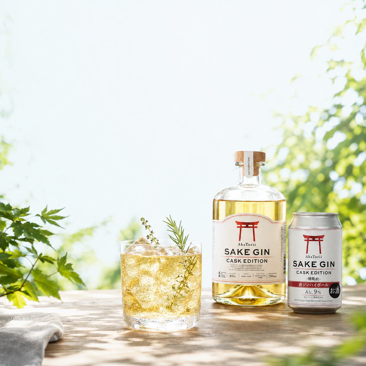 赤鳥居 SAKE GIN CASK EDITION 700ml （缶2本付き）(GIN-4/化粧箱入り)