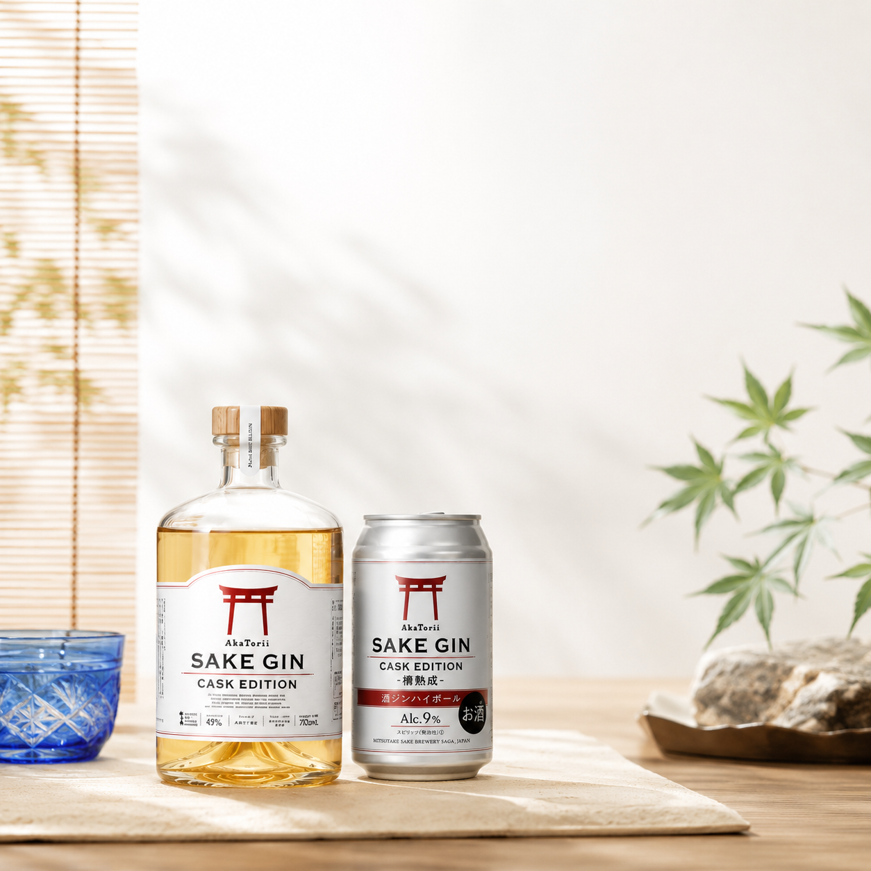 赤鳥居 SAKE GIN CASK EDITION 700ml （缶2本付き）(GIN-4/化粧箱入り)